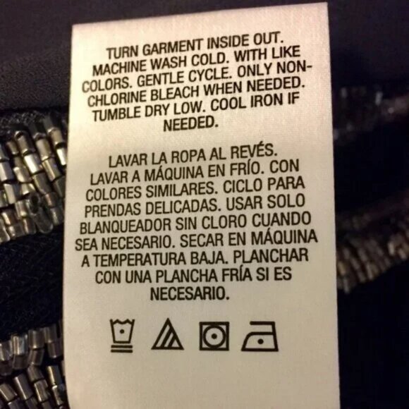 NWT Metaphor Black Silver Beaded Sequin Holiday Christmas Party Blouse Top S - Picture 6 of 6